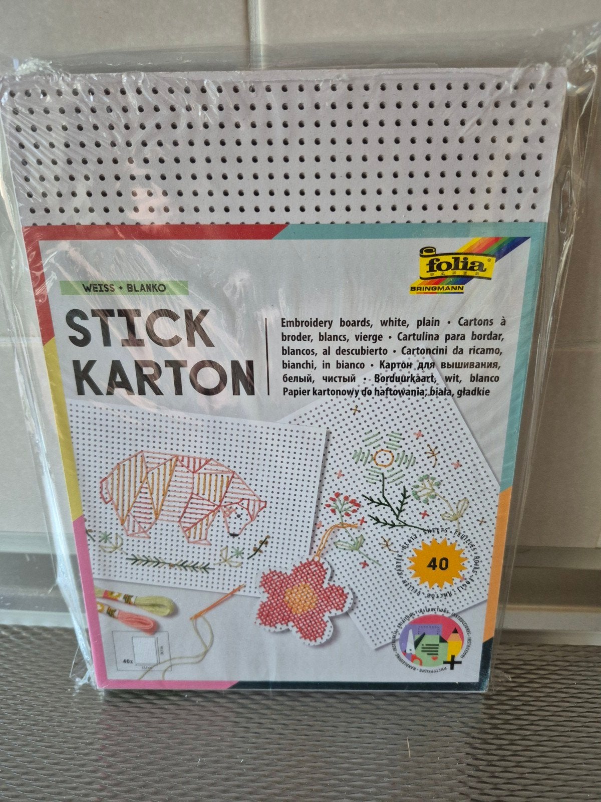 PAK BORDUURKARTON NIEUW, Hobby en Vrije tijd, Ophalen, Nieuw, Handborduren, Overige typen