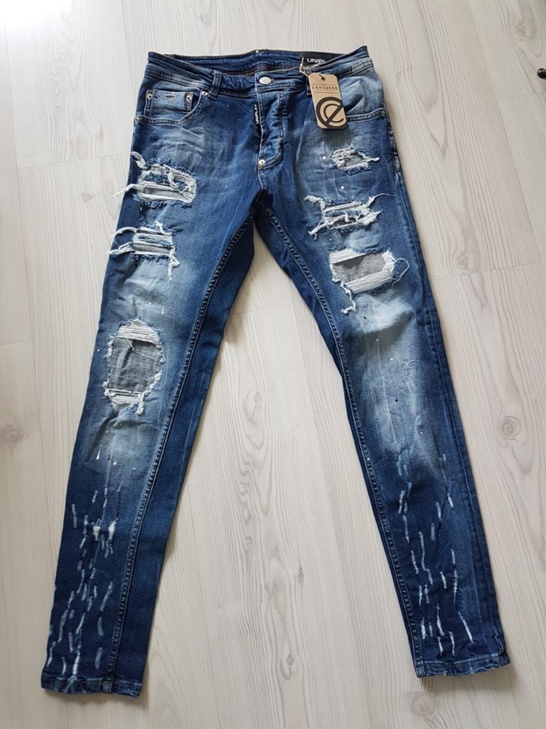 Uniplay heren skinny jeans in size 31, Kleding | Heren, Ophalen of Verzenden, Zo goed als nieuw, Blauw, W32 (confectie 46) of kleiner