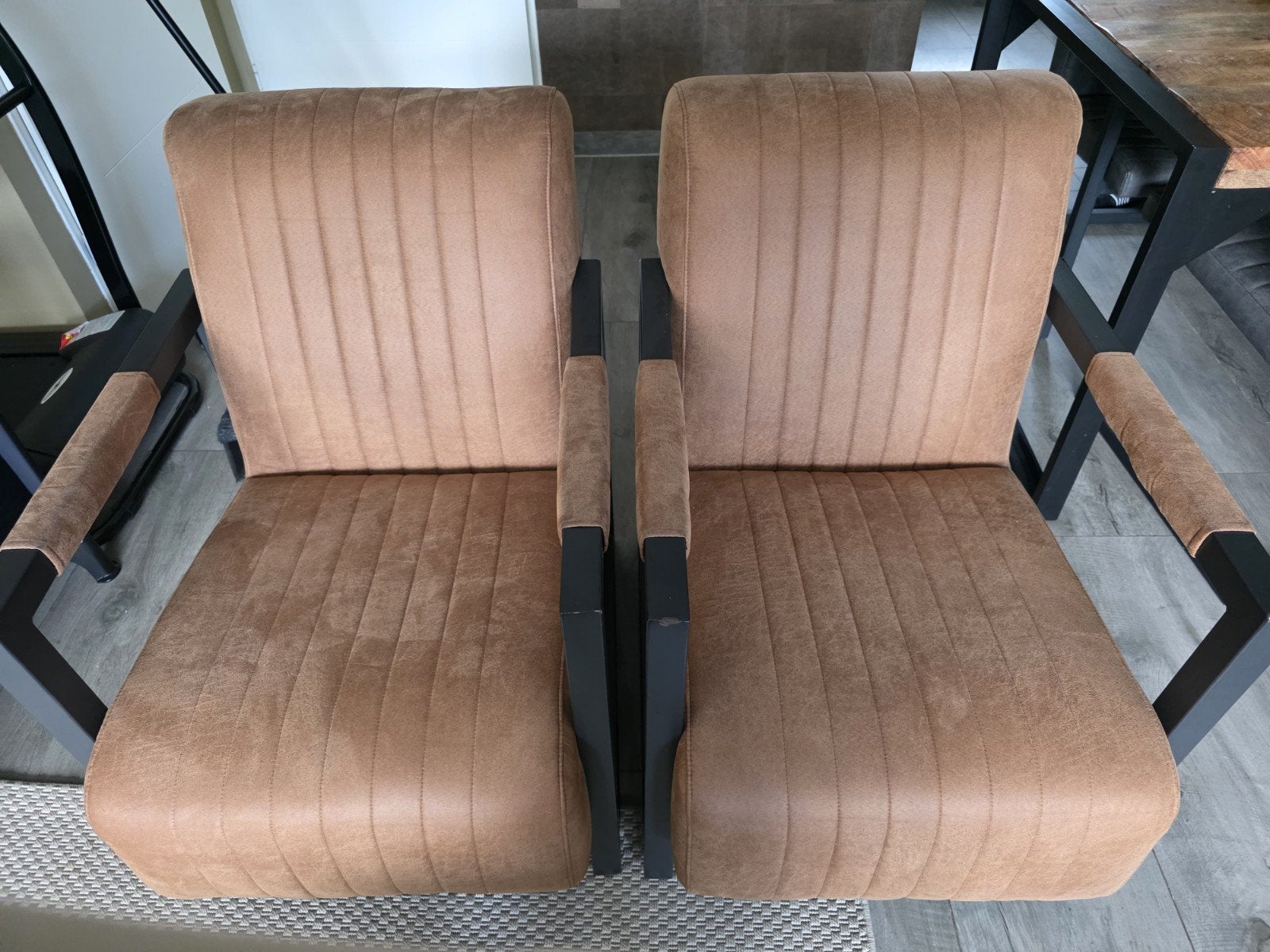 2x Fauteuil Ten, Ophalen, 75 tot 100 cm, Stof, 50 tot 75 cm