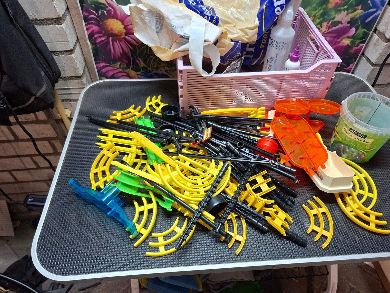 Grote knikkerbaan met knikkers - Uren speelplezier!, Ophalen of Verzenden, Gebruikt, Jongen of Meisje