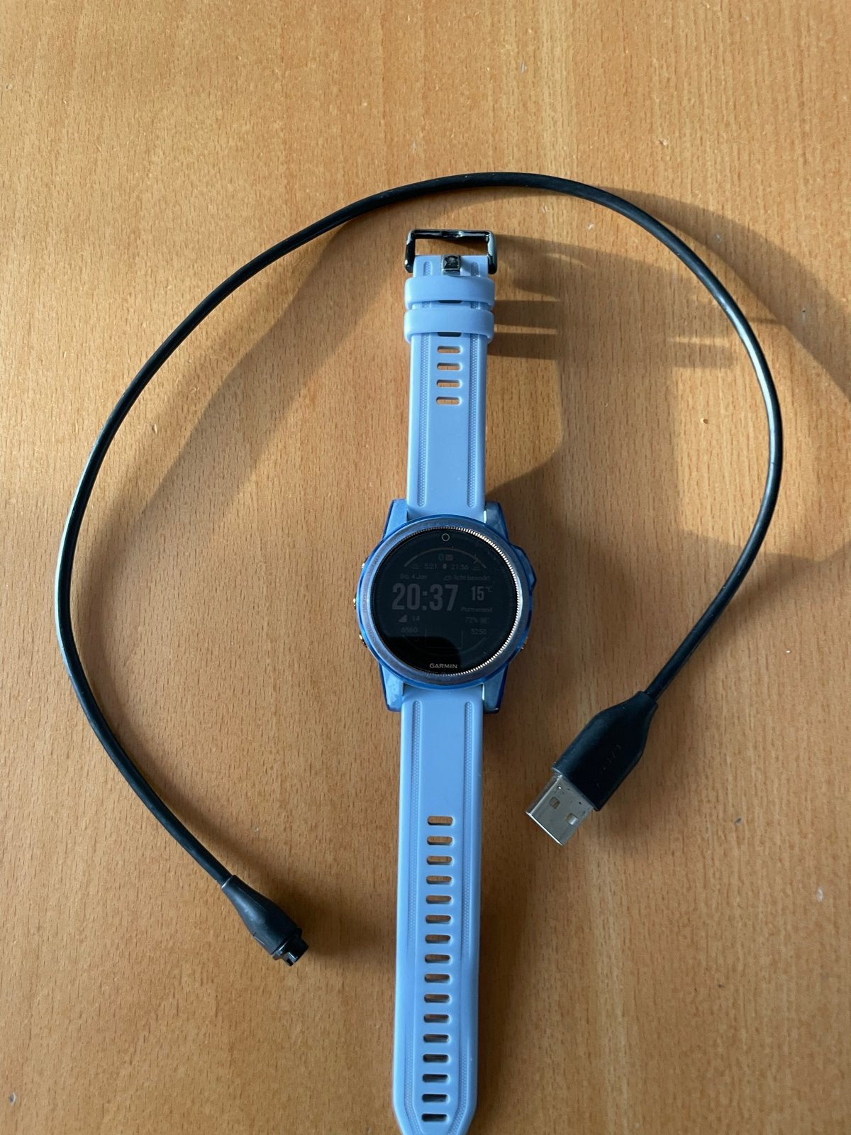 Garmin Fenix 5S Lichtblauw sporthorloge, Afstand, Blauw, Ophalen of Verzenden, Zo goed als nieuw
