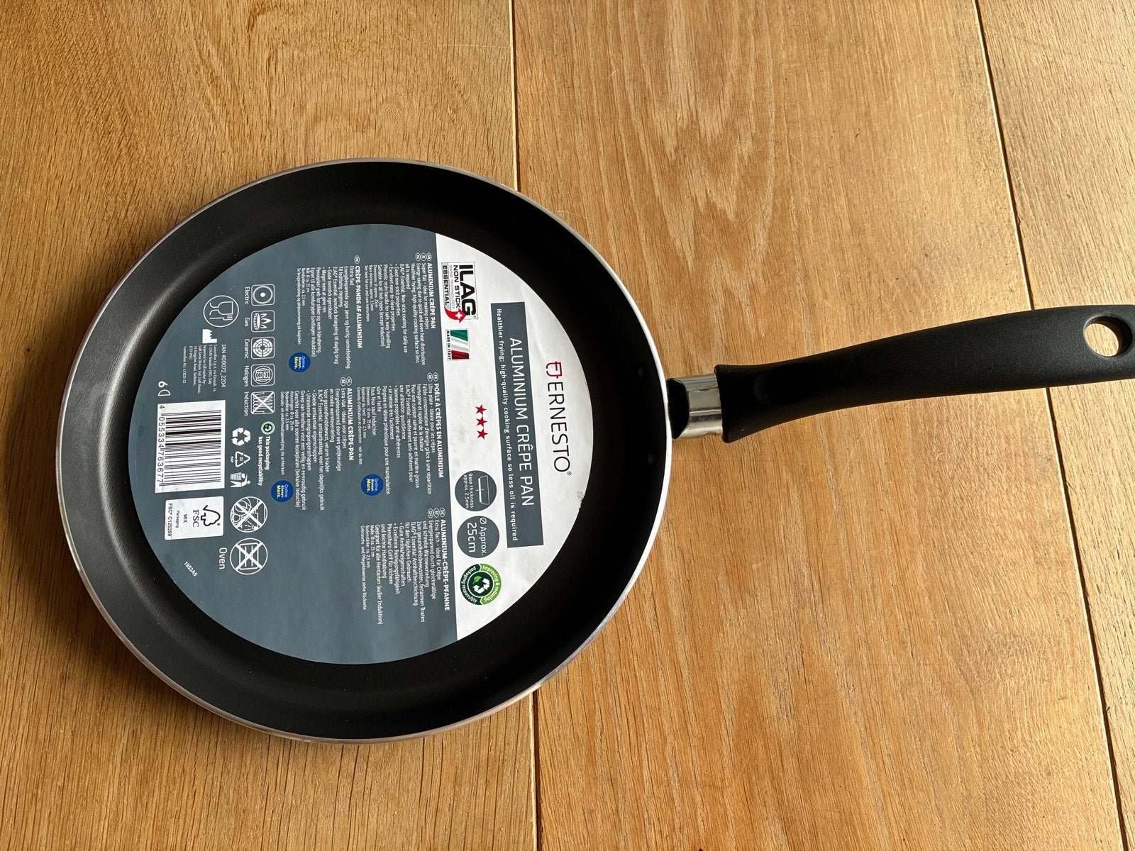 Ernesto Aluminium Crêpe Pan - Nieuw, Pannenkoekenpan, Antiaanbaklaag, Ophalen of Verzenden, Overige merken