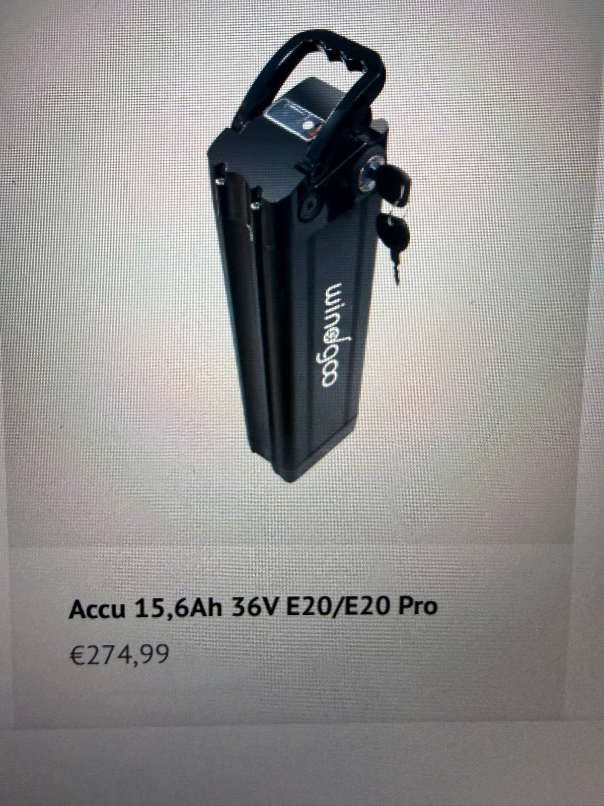 Windgoo Accu 15,6Ah 36V E20/E20 Pro, Nieuw