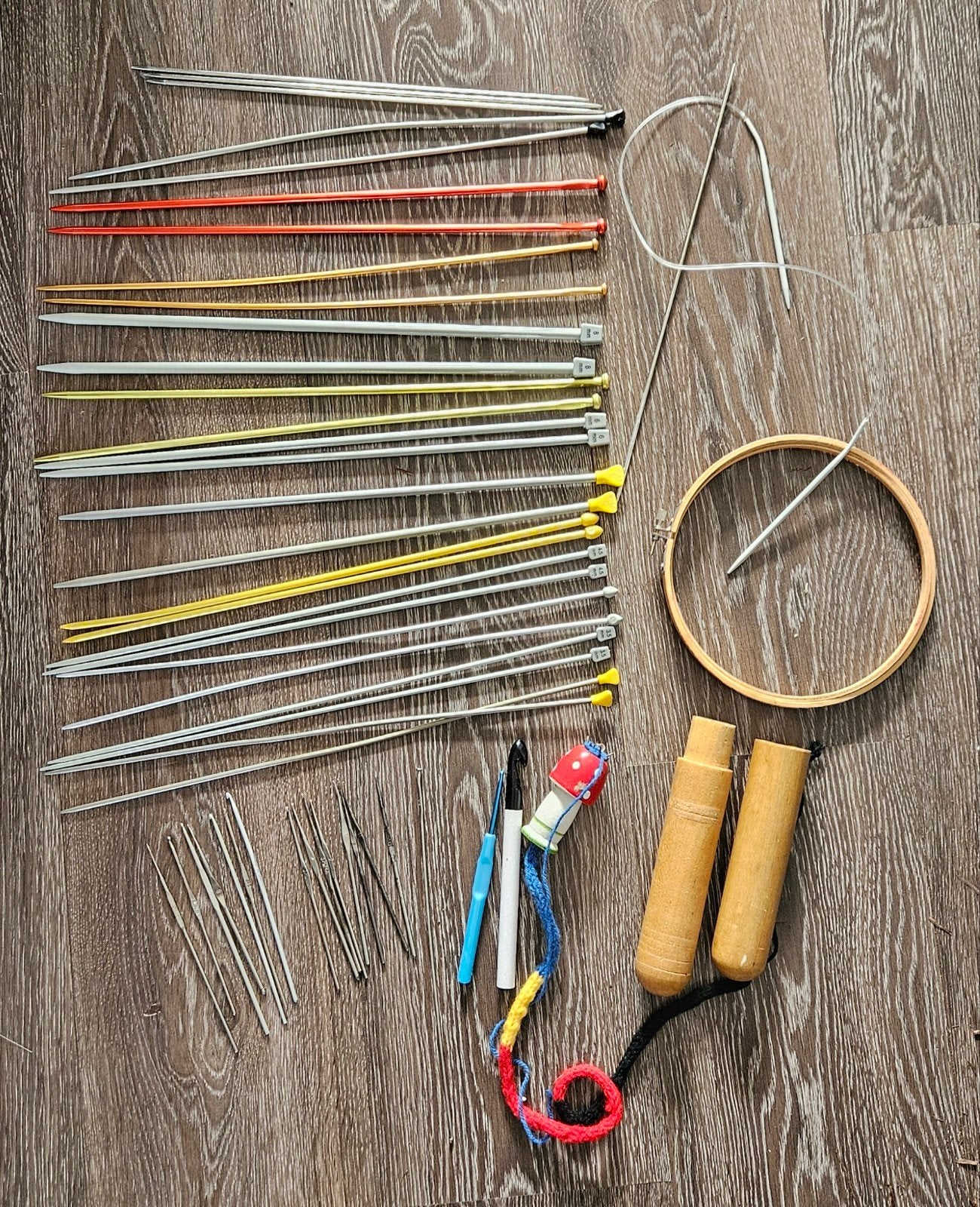 Pakket diverse brei- en Haaknaalden met accessoires, Hobby en Vrije tijd, Breien en Haken, Ophalen of Verzenden, Gebruikt, Breien of Haken