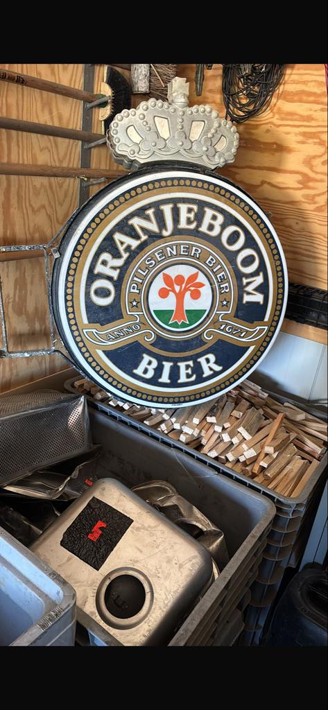 Vintage Oranjeboom Reclamebord - 75 cm Diameter, Verzamelen, Merken en Reclamevoorwerpen, Ophalen, Gebruikt, Reclamebord