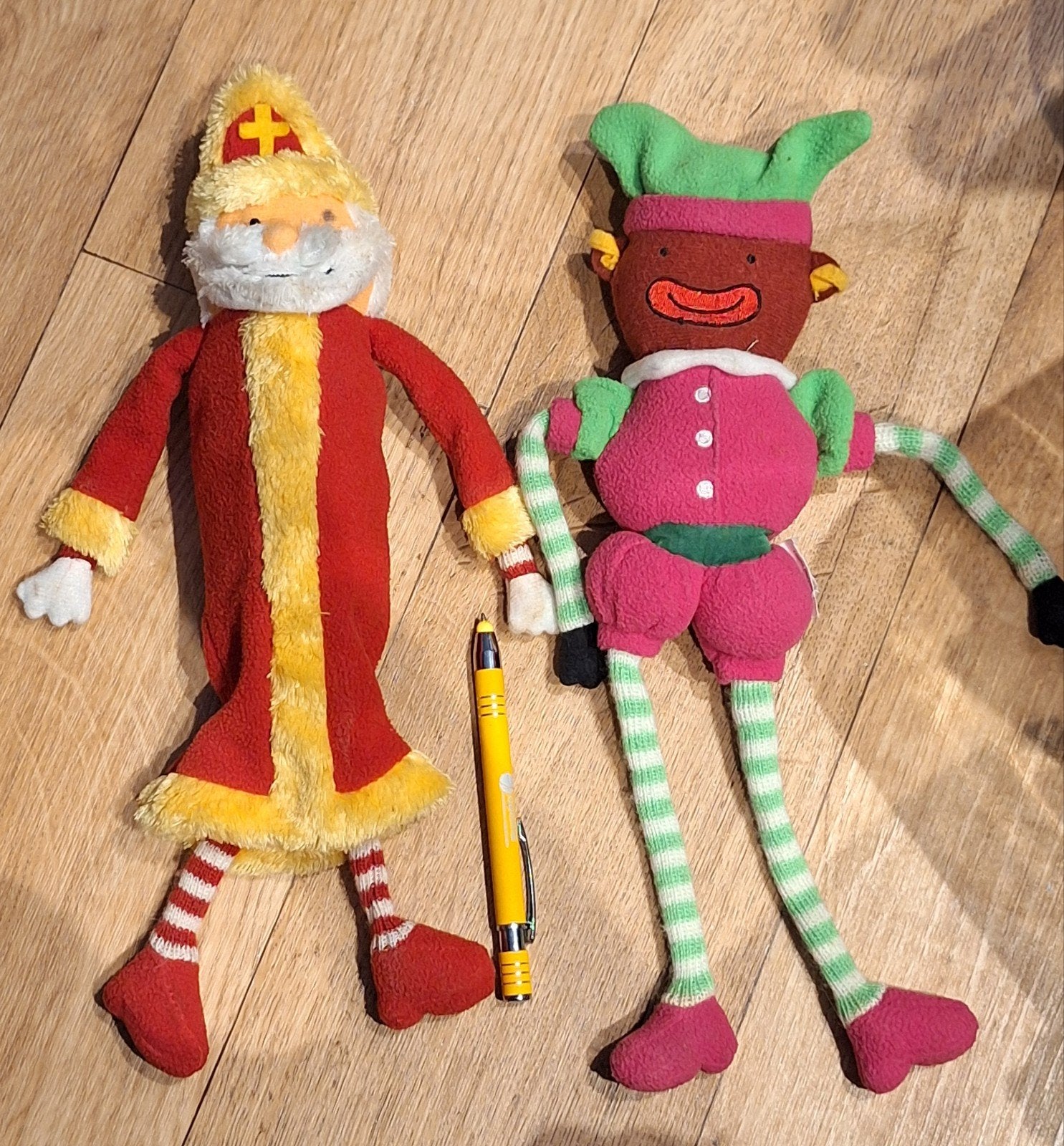Sinterklaas en Piet knuffel - Set van 2, Ophalen of Verzenden, Gebruikt