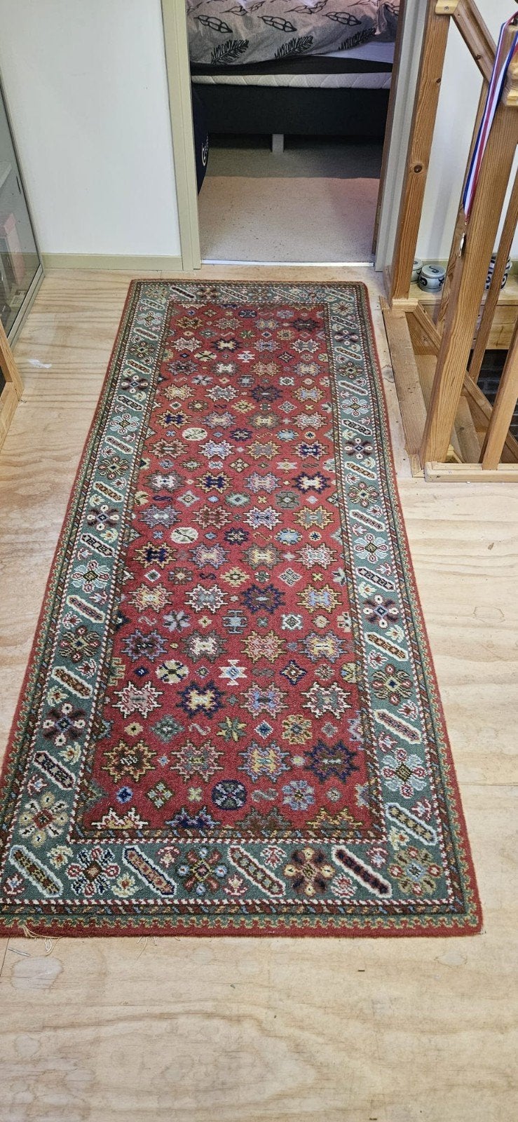 Loper 90x240 machinaal geweven, Ophalen, Gebruikt, Blauw, Klassiek, Oosters