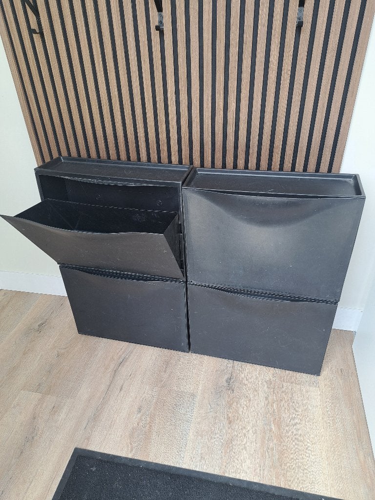 Schoenenkast/opberger Trones Ikea, Ophalen, Gebruikt, Zwart