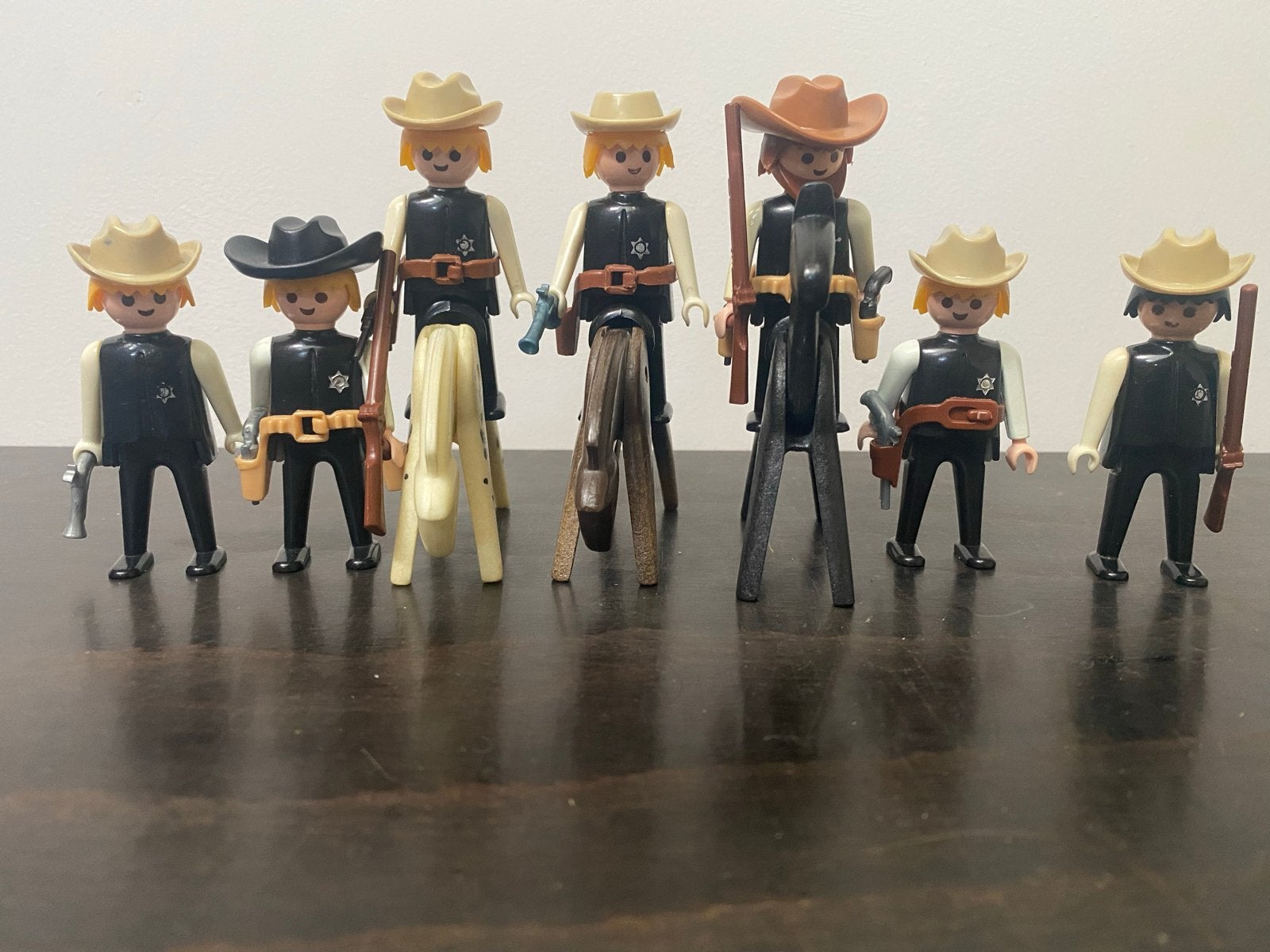 Playmobil Western Figuren en Paarden Set, Gebruikt, Complete set, Ophalen of Verzenden, Figuren