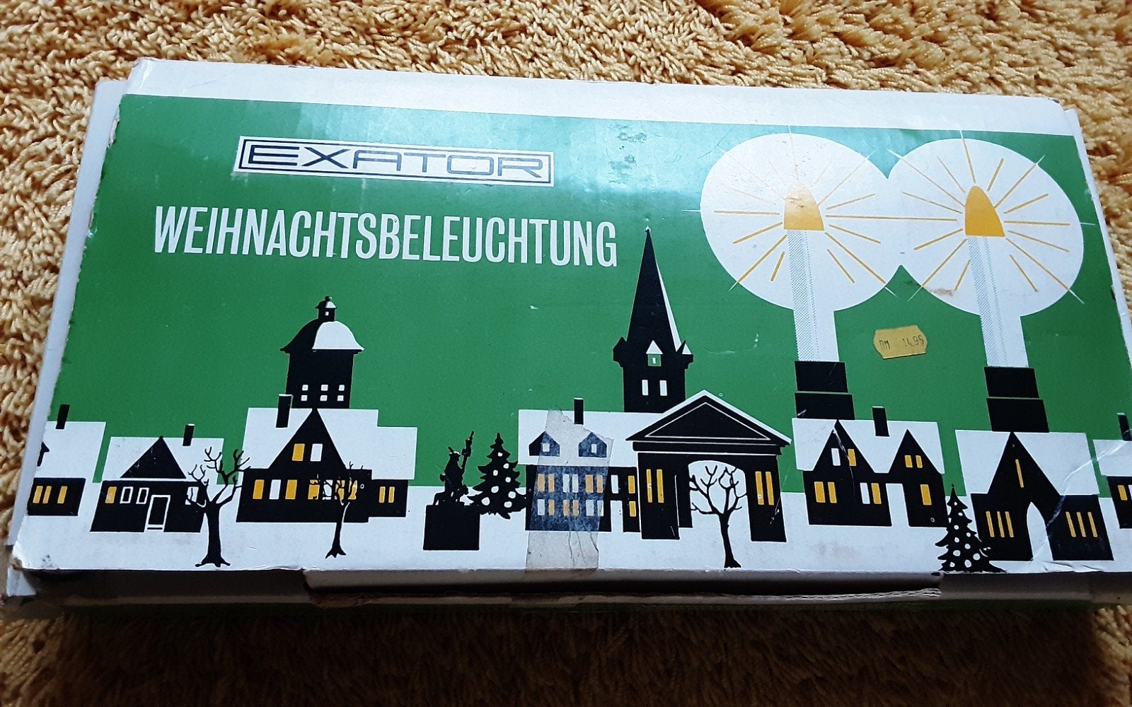 electrische vintage kerstverlichting  kaarsjes, Ophalen, Zo goed als nieuw