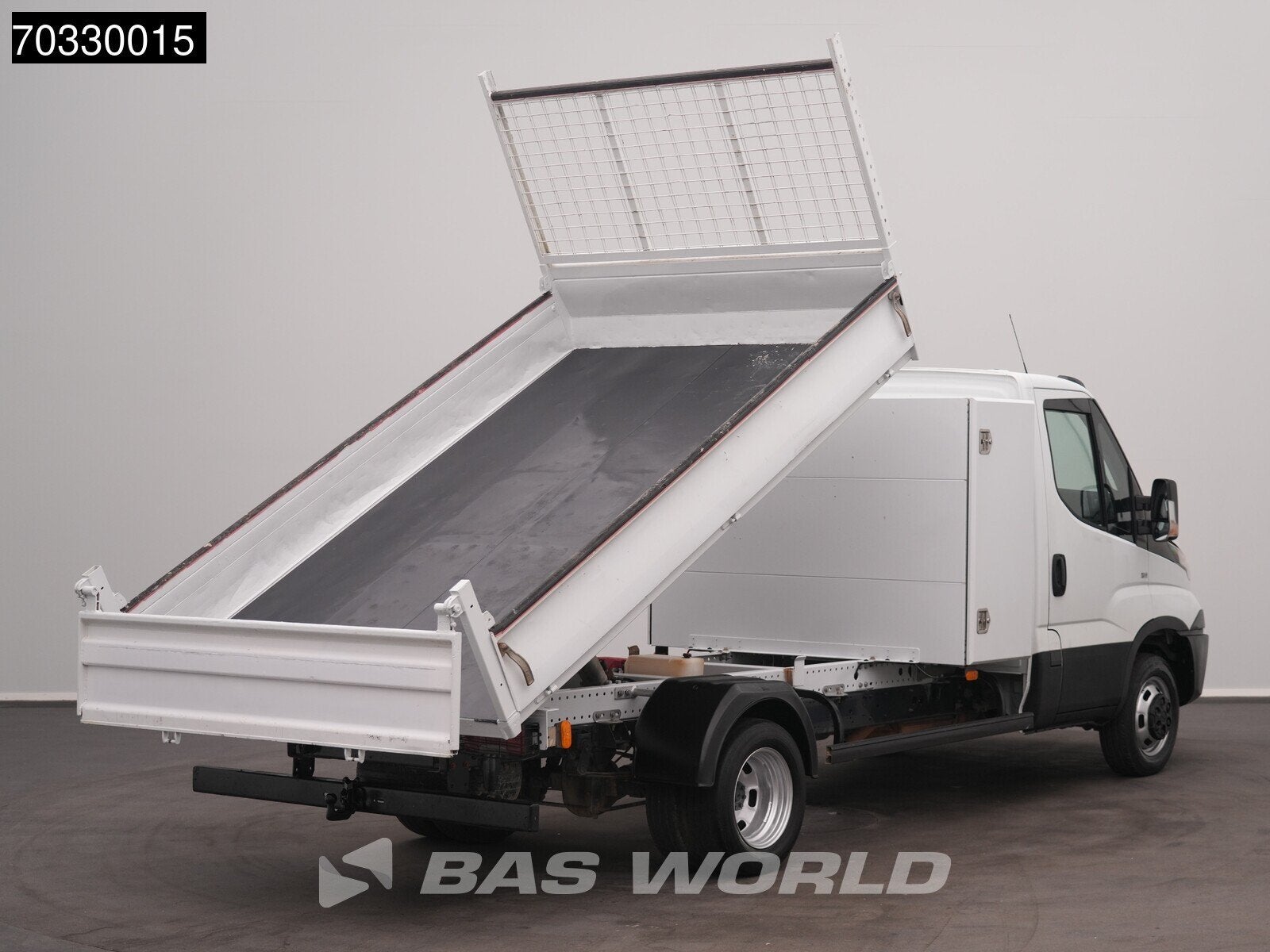 Iveco Daily 35C14 Kipper met Kist Dubbellucht 3,5t Trekhaak, Auto's, Bestelauto's, Gebruikt, Euro 6, Iveco, Wit