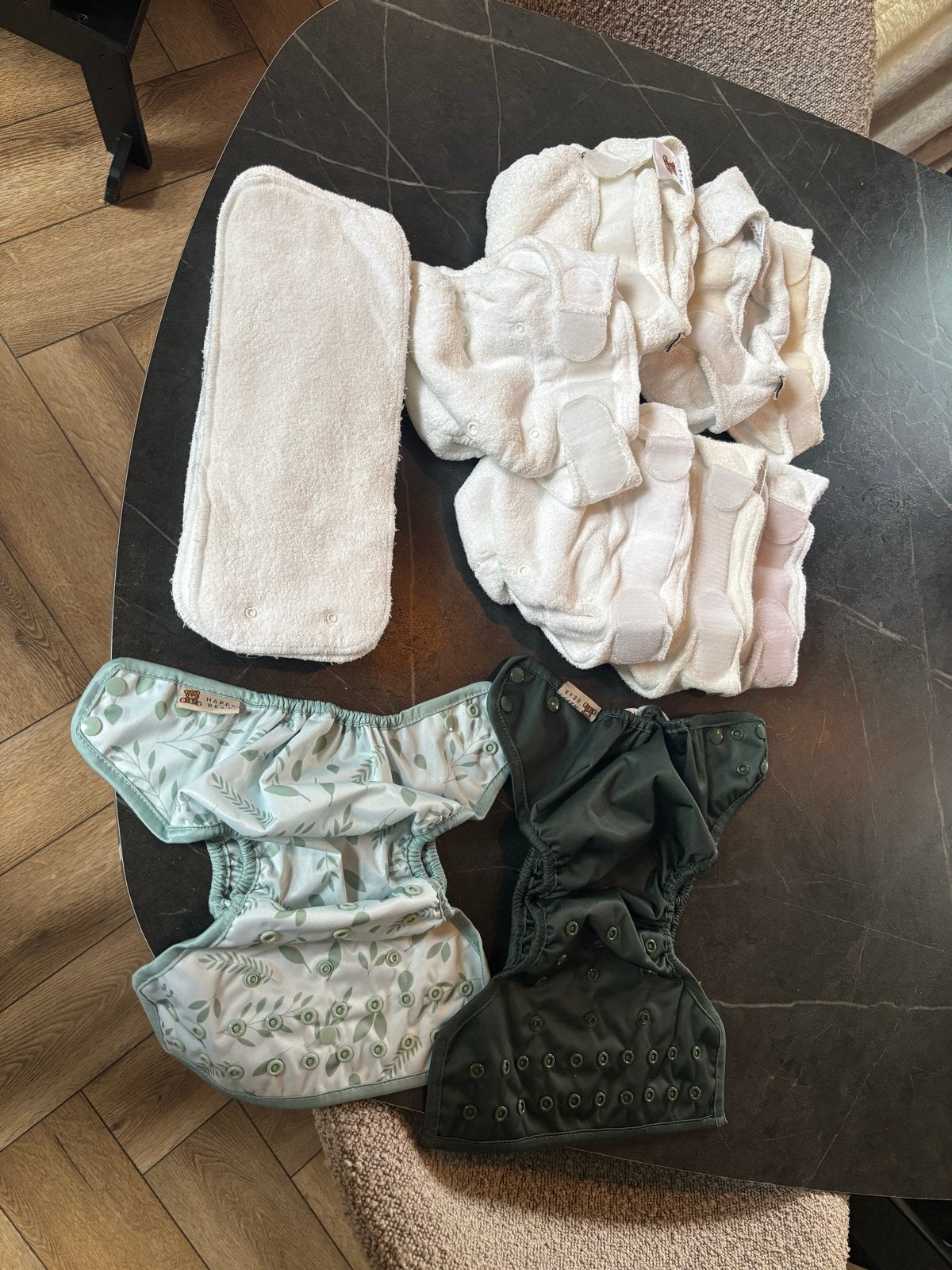 Happy Bear Wasbare Luiers Set: 2 Broekjes, 7 Luiers, 6 Inleg, Ophalen, Gebruikt