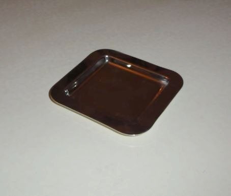 Dienblad miniatuur vierkant 925 zilver petitfour schaaltje, Ophalen of Verzenden, Zilver