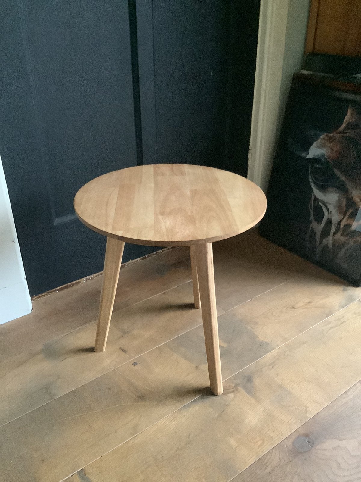 Tafeltje bijzettafel rond Scandinavisch, Huis en Inrichting, Ophalen, Minder dan 45 cm, Minder dan 55 cm, Rond