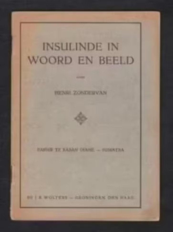 Insulinde Passer Te Kaban Djahè Sumatra Indië., Ophalen of Verzenden, Zo goed als nieuw