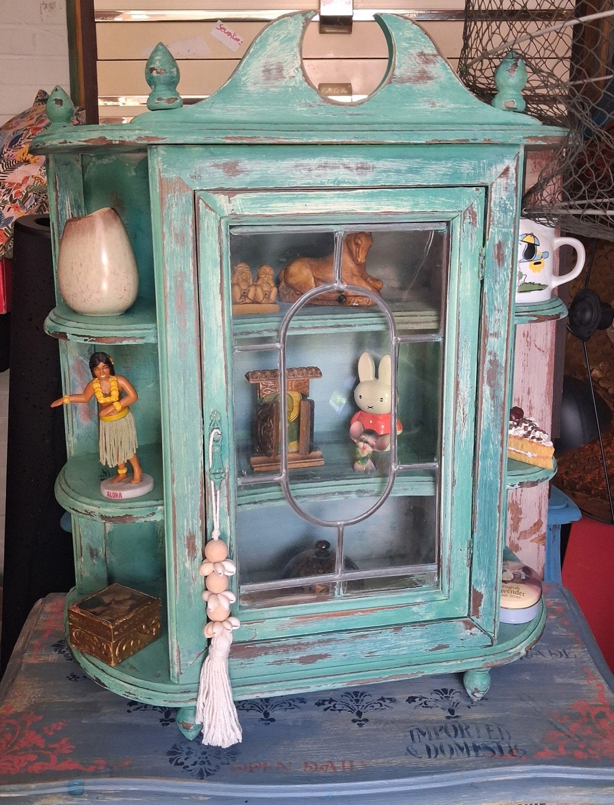 Shabby/Beachlook/Ibiza/Vitrinekastje, Ophalen of Verzenden
