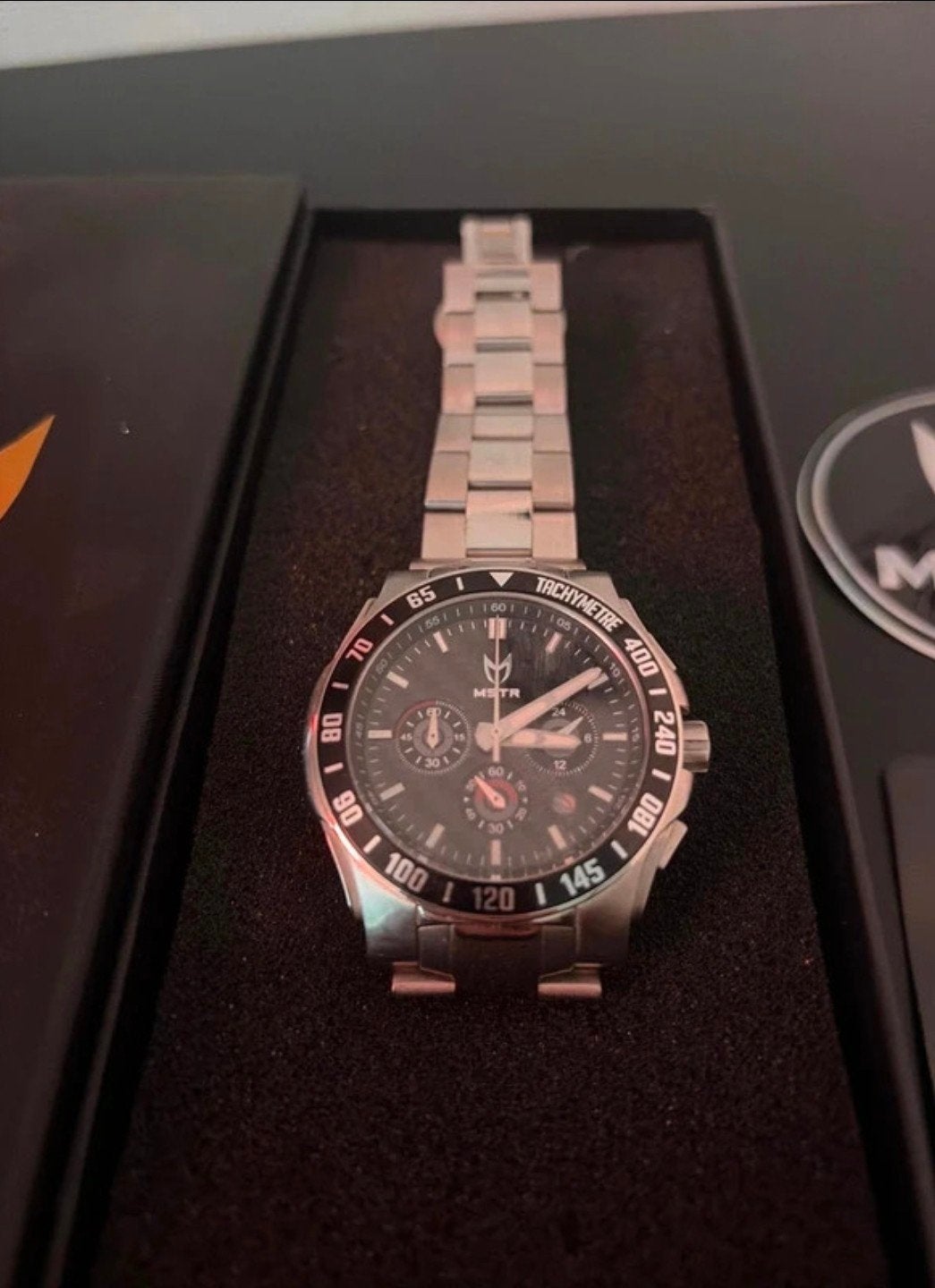 MSTR Horloge - Zo goed als nieuw met doos en extra schakels, Overige merken, Staal, Staal, Polshorloge