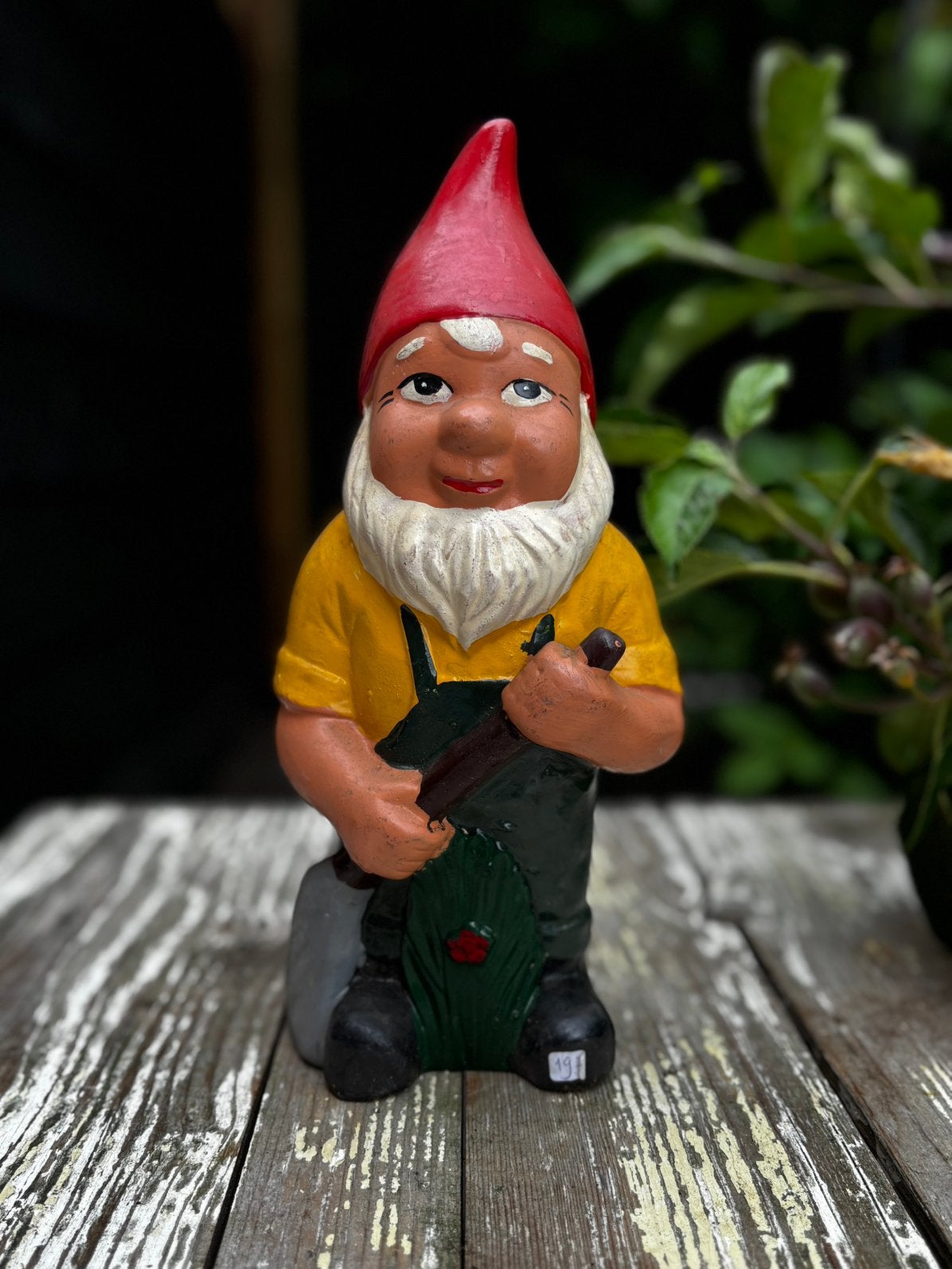 Brocante tuinkabouter bezem, Ophalen of Verzenden