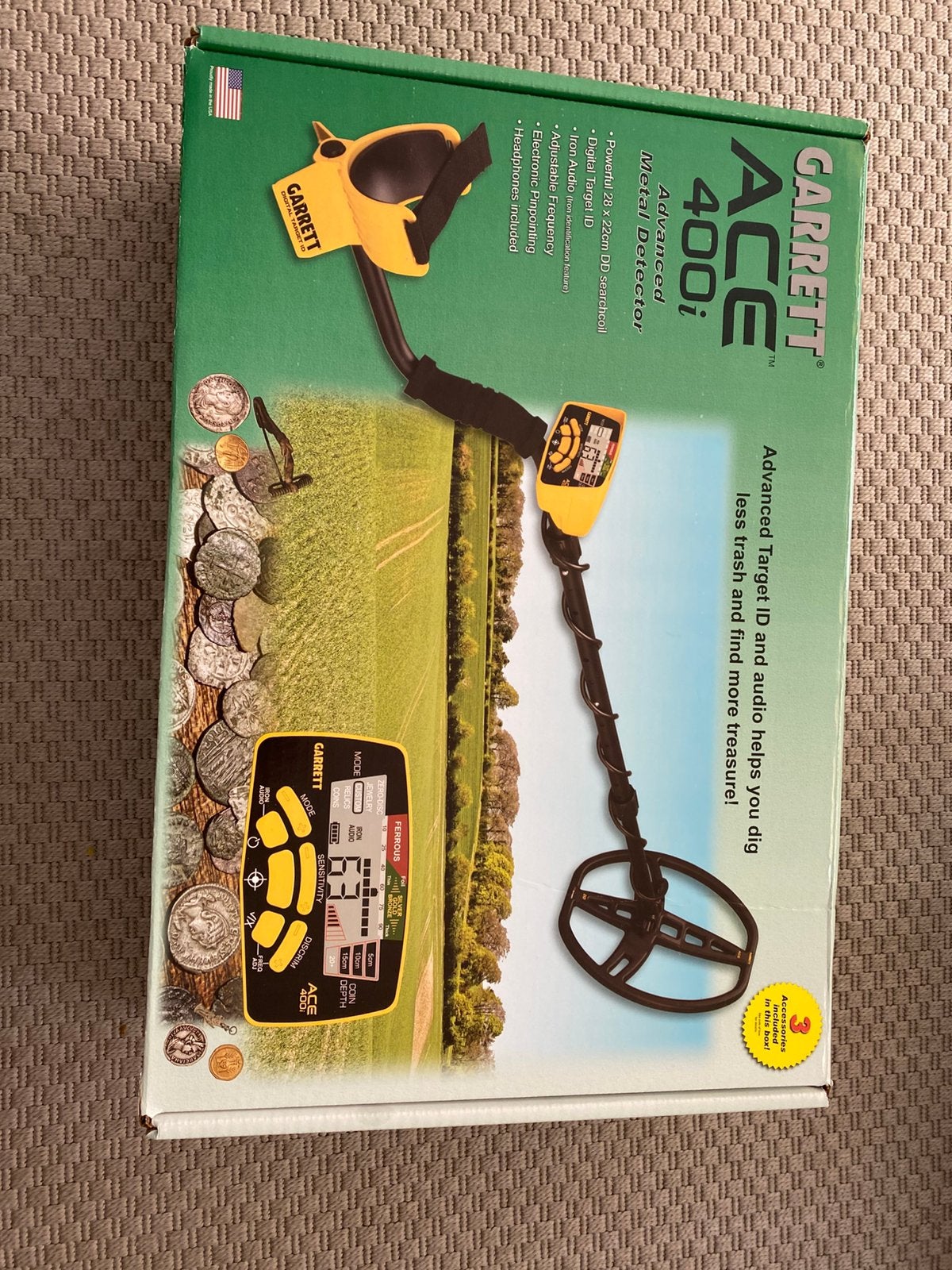 Garrett Ace 400i Metaal detector inc. Garrett pinpointer etc, Ophalen of Verzenden, Zo goed als nieuw, Garrett