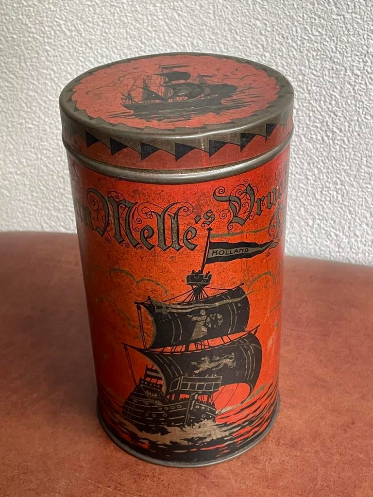 Antiek blik Van Melle Vruchtendrops, Ophalen of Verzenden, Gebruikt, Overige