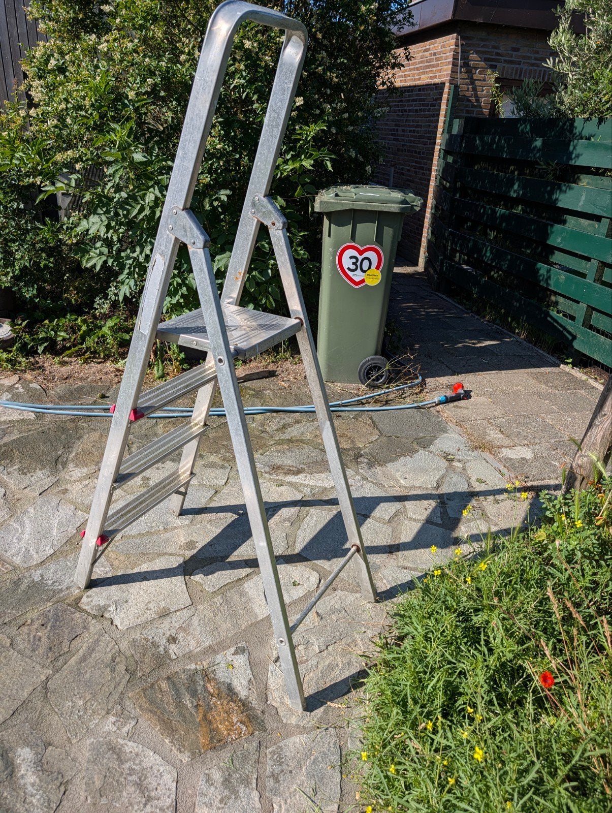 Sawor DK 1086 Aluminium Inklapbare Ladder - 3 Treden, Ophalen, Gebruikt, Trap, Opvouwbaar of Inschuifbaar