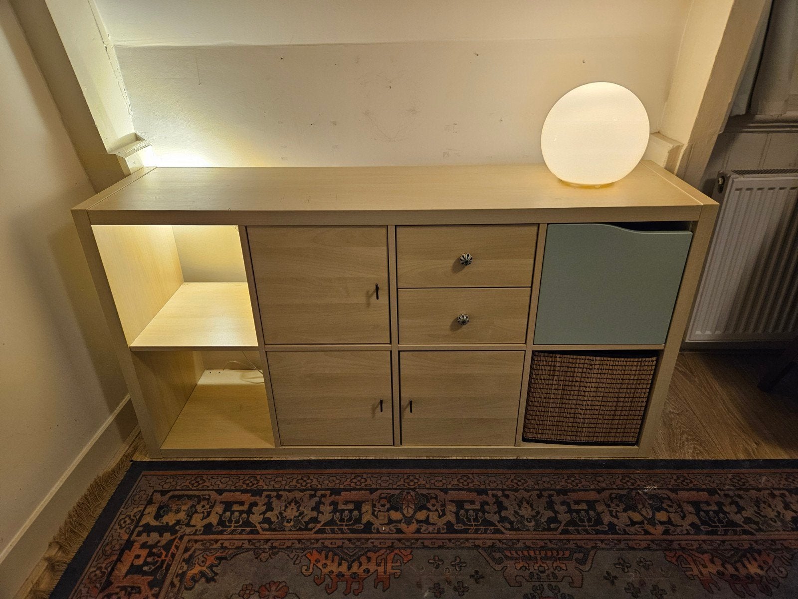IKEA Kallax kast 8 vakken met lades en deurtjes, Ophalen, Gebruikt
