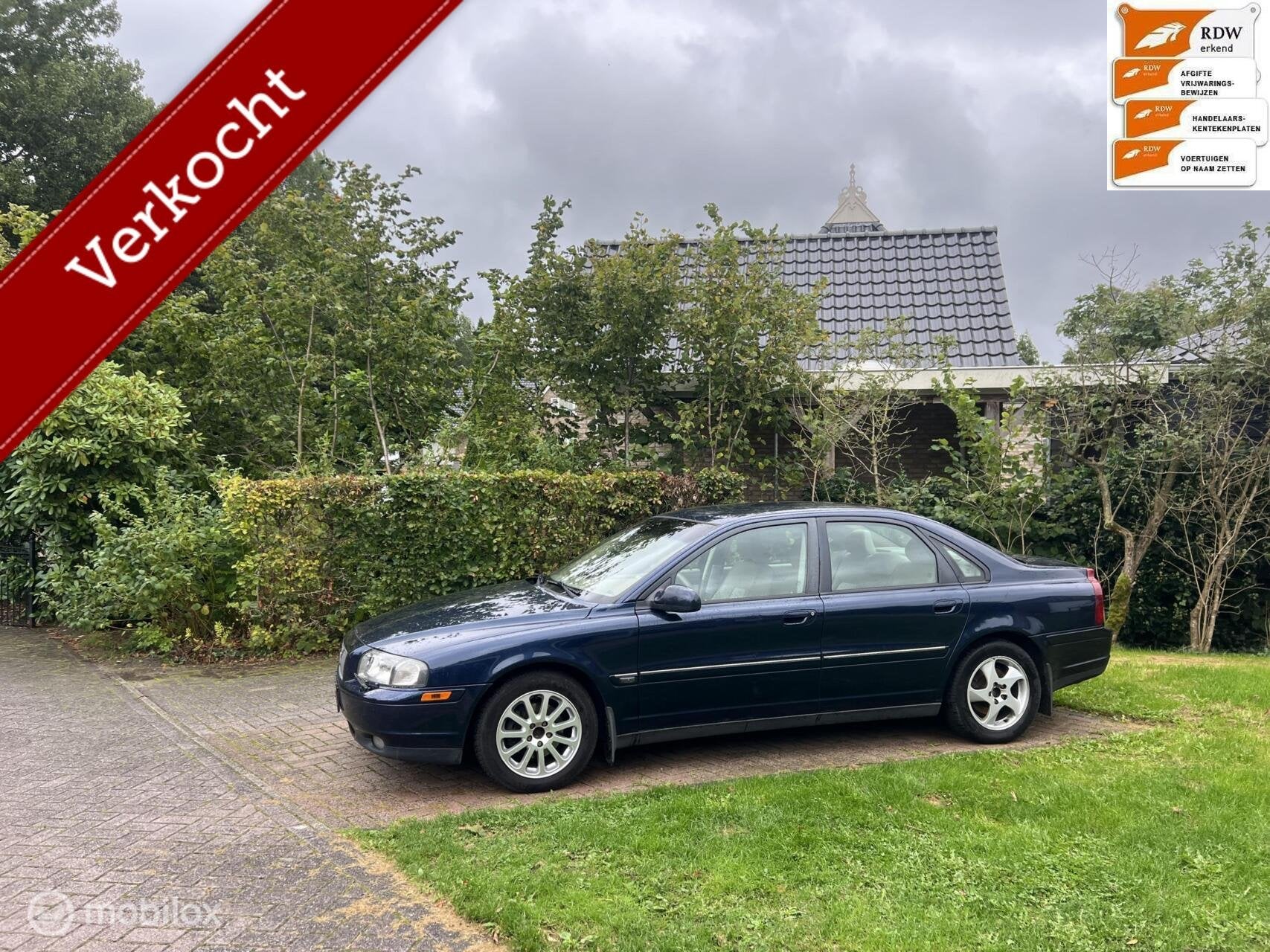 Volvo S80 2.4 D5/163pk Dynamic bj 2002, Auto's, Voorwielaandrijving, Stoelverwarming, Blauw, 163 pk