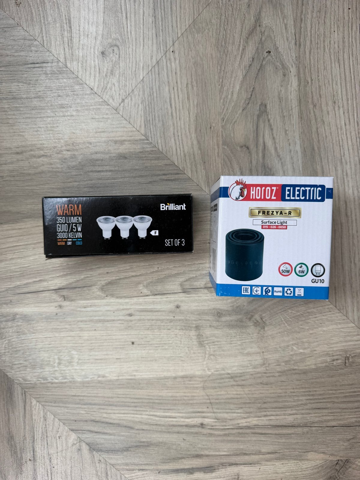 Brilliant GU10 LED lampen 3000K (set van 3) & Horoz GU10 fit, Ophalen, Nieuw, GU10, Overige merken