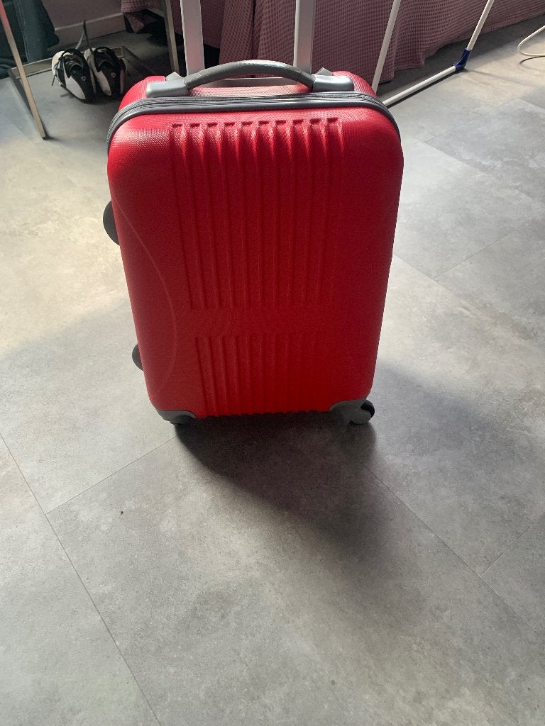 Rol koffertje, 50 tot 60 cm, Hard kunststof, Zo goed als nieuw, 35 tot 45 cm