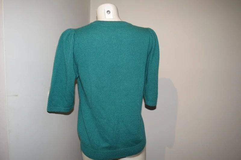 Notshy Cashmere cruise groene cashmere trui pof mouw L, Maat 38/40 (M), Verzenden, Zo goed als nieuw, Notshy Cashmere