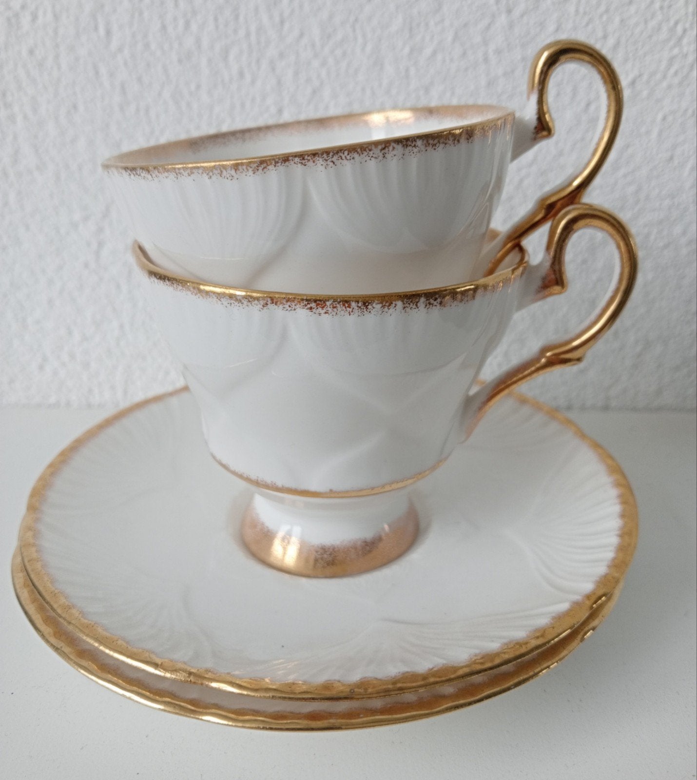 Vintage Engelse kop en schotels Priory Dale Derbyshure, Antiek en Kunst, Ophalen of Verzenden