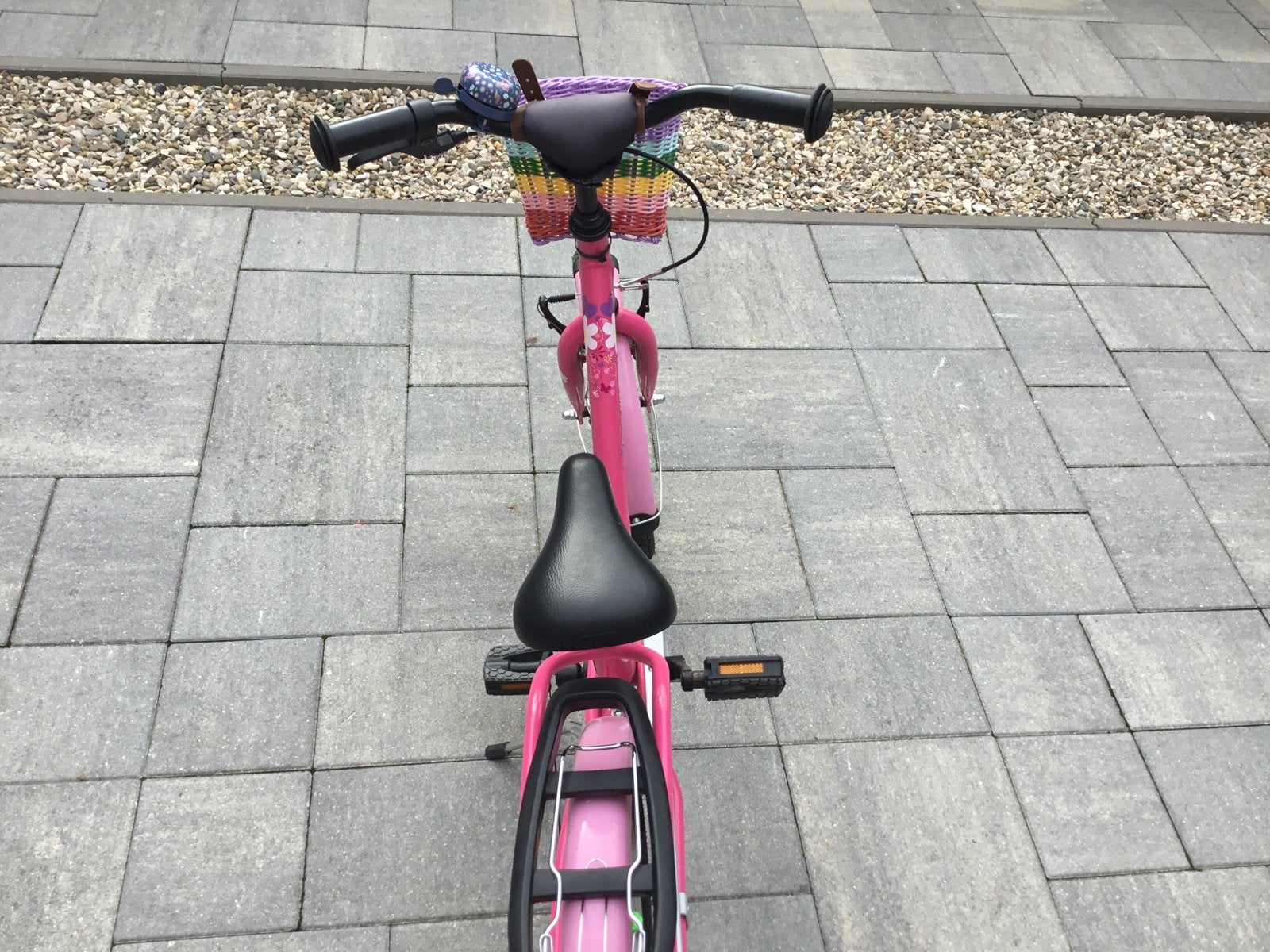 Roze Puky kinderfiets met mandje en bagagedrager, Fietsen en Brommers, Ophalen of Verzenden, Gebruikt, Velgrem, 16 tot 20 inch