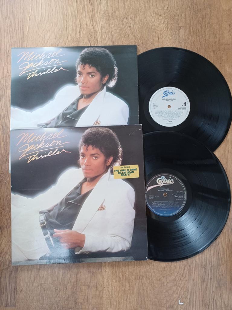 Michael Jackson - Thriller (2 verschillende versies, 1982), Gebruikt, Originele persing, 1980 - 1989, Ophalen of Verzenden