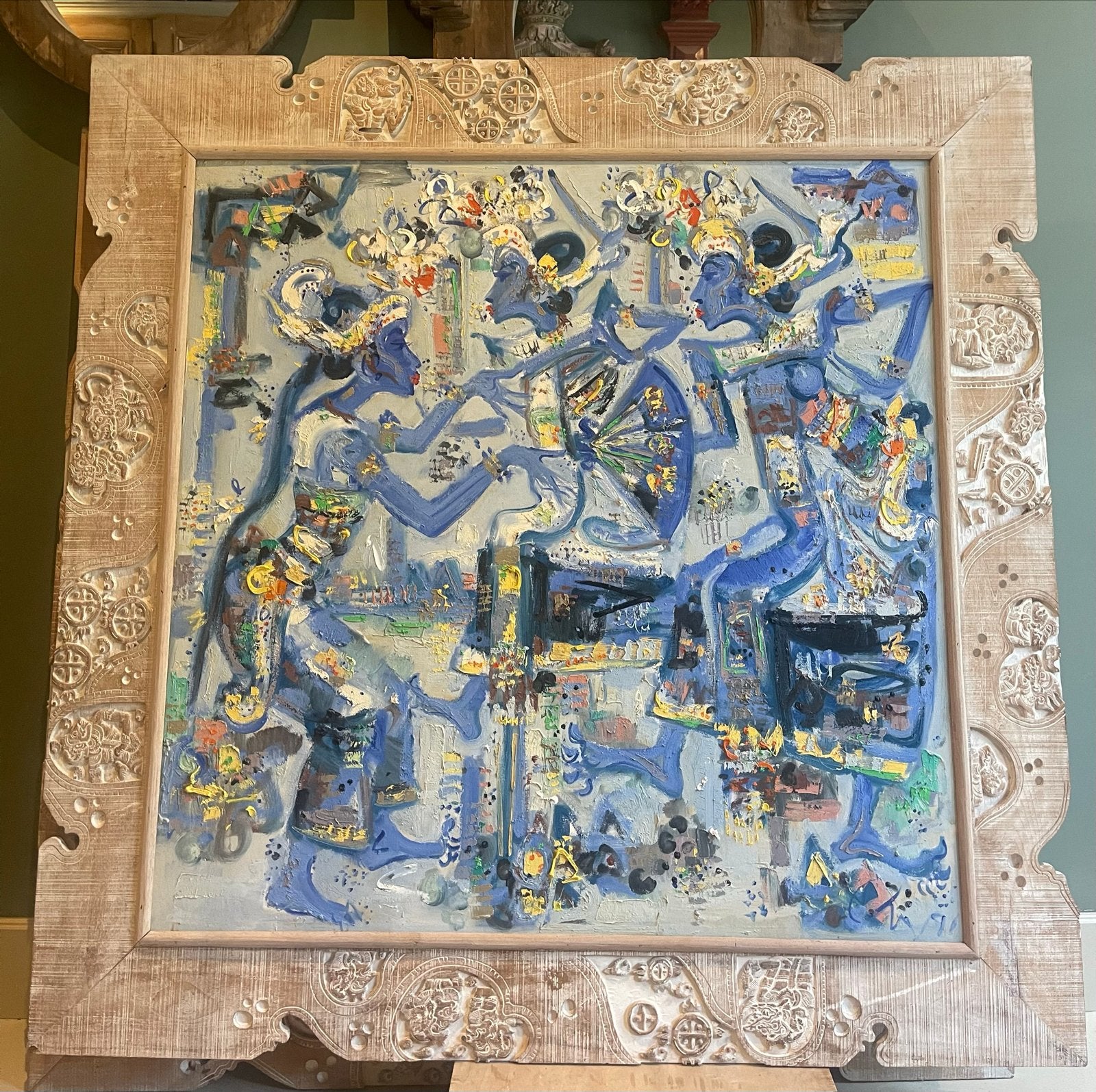 Groot Balinees Schilderij van Nyoman Gunarsa 145x145cm !!, Ophalen