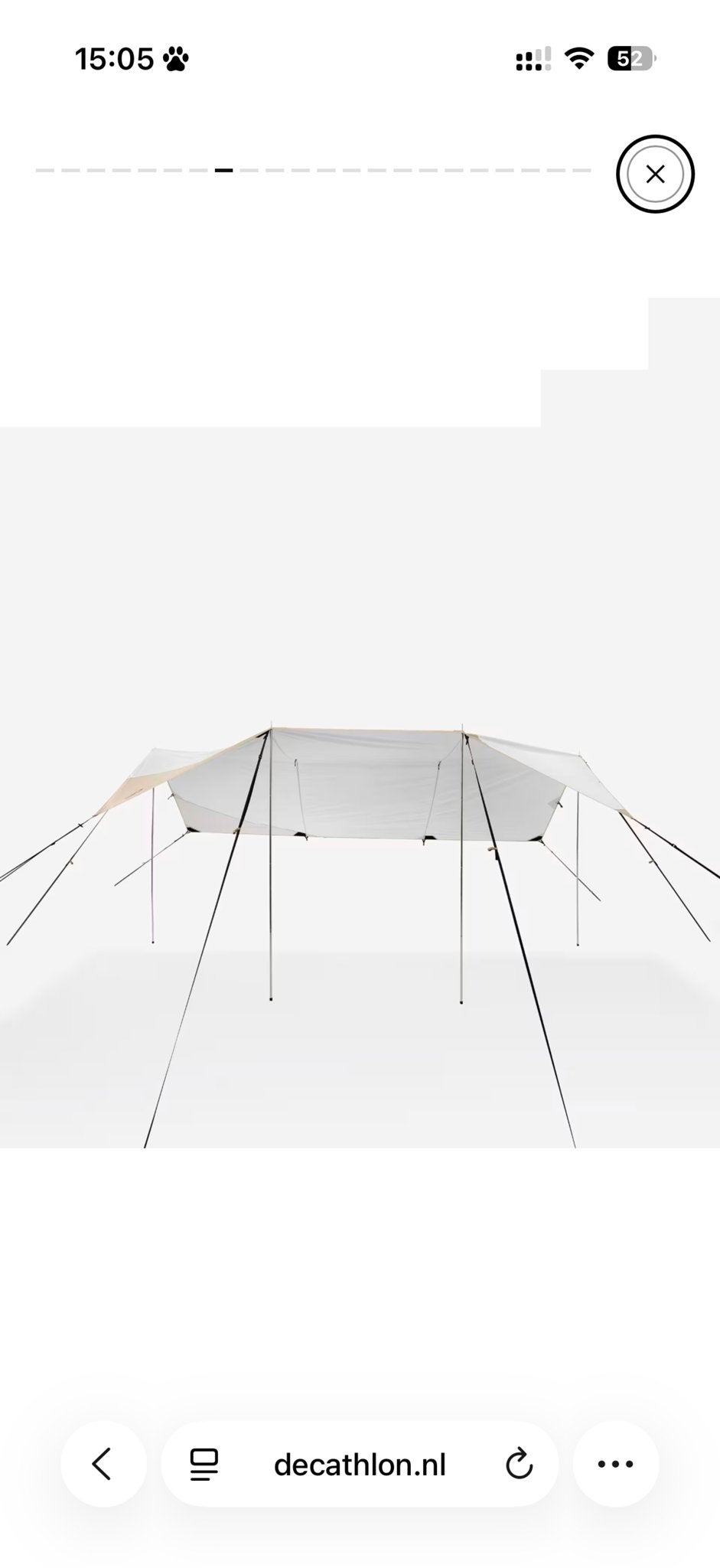 QUECHUA Multifunctionele tarp voor kamperen Fresh XL, Ophalen, Nieuw, Tot en met 3
