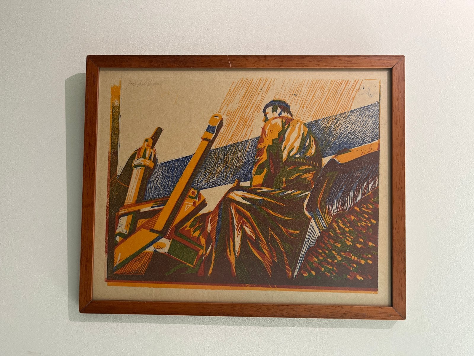 Ambachtsman Gesigneerde Joop Tool Druk 5/10 - 30x36 cm, Ophalen of Verzenden, Gesigneerd