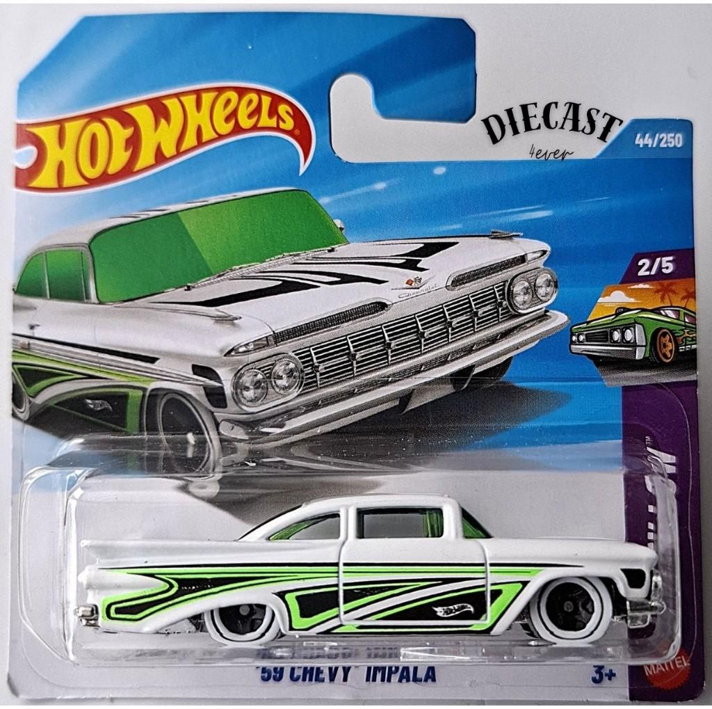 Hot Wheels '59 Chevy Impala, green/white, Ophalen, Nieuw, Auto