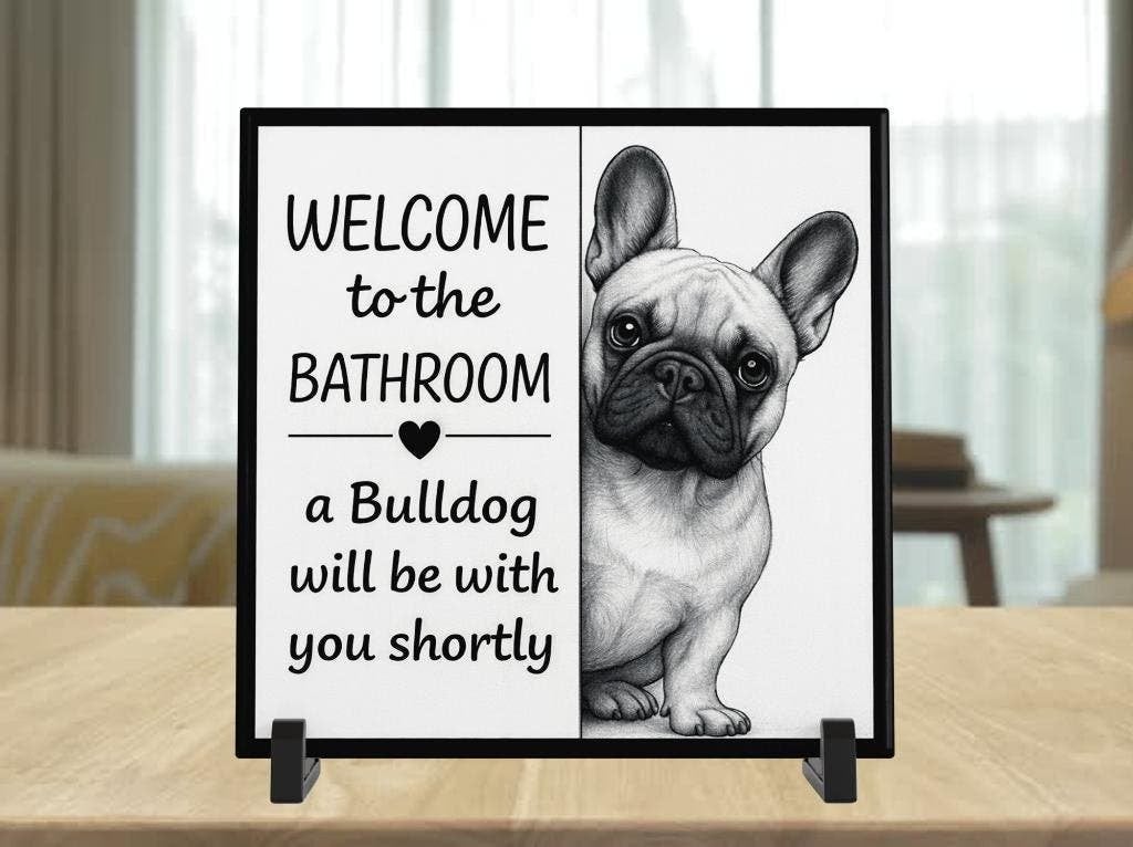 Franse Bulldog Tegel voor op Toilet - Grappig, Verzenden, Nieuw