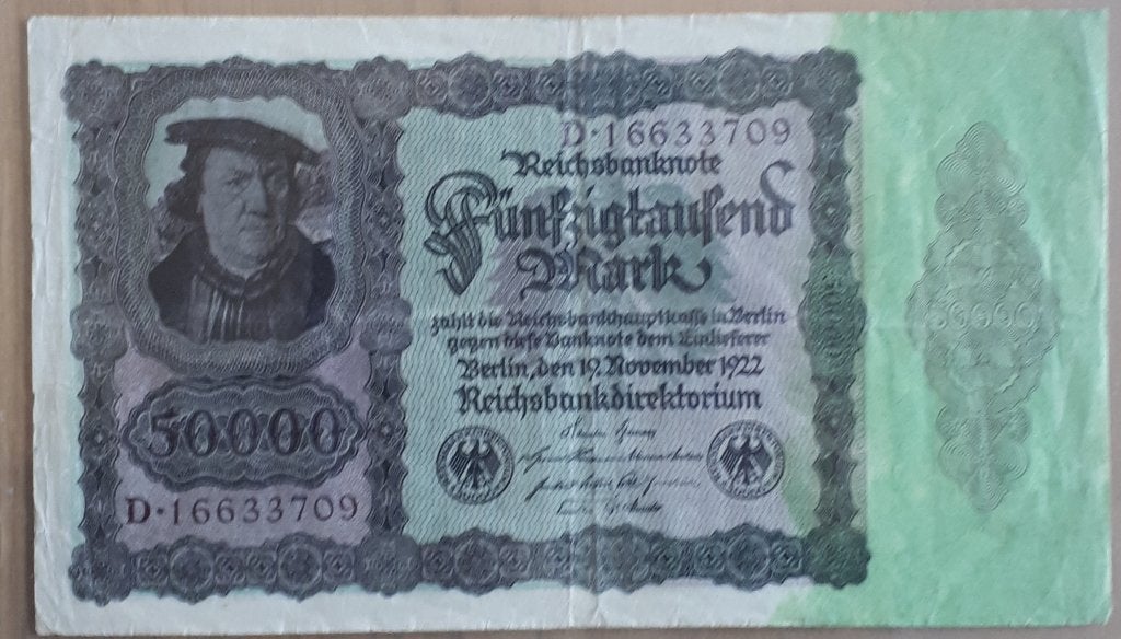 DUITSLAND: 50000 MARK 19/11/1922 P79, Postzegels en Munten, Bankbiljetten | Europa | Niet-Eurobiljetten, Ophalen of Verzenden