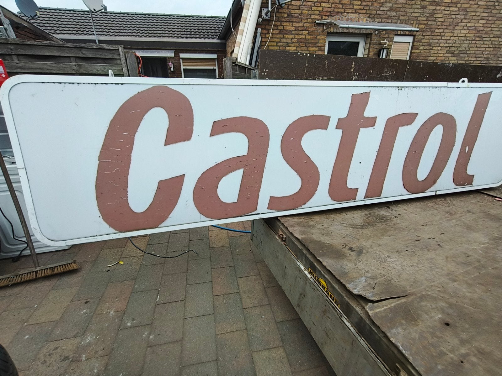 Castrol Lichtbord reclame olie, Verzamelen, Merken en Reclamevoorwerpen, Ophalen, Gebruikt, Reclamebord