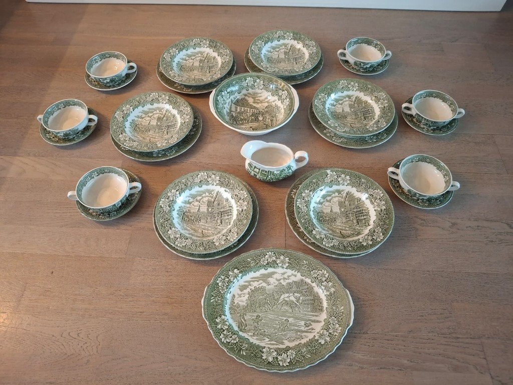 Royal Tudor Ware Coaching Taverns 26-delig servies, Ophalen