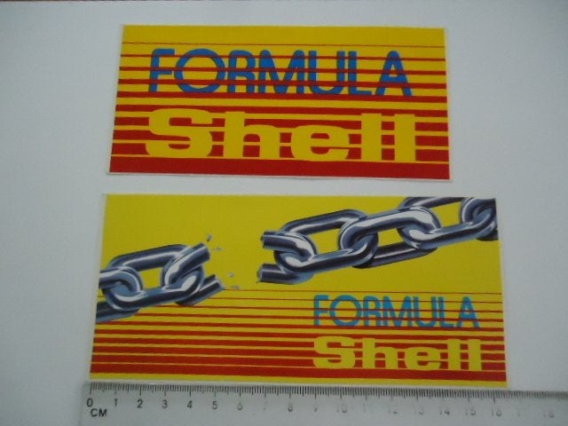 sticker oud Formula Shell formule 1 f1 oil auto race retro, Verzenden, Zo goed als nieuw, Bedrijf of Vereniging