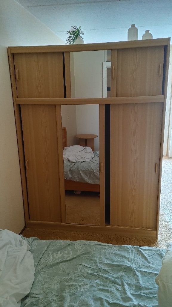 kledingkast beuken/eiken fineer, Huis en Inrichting, Ophalen, Gebruikt, Met plank(en), 150 tot 200 cm