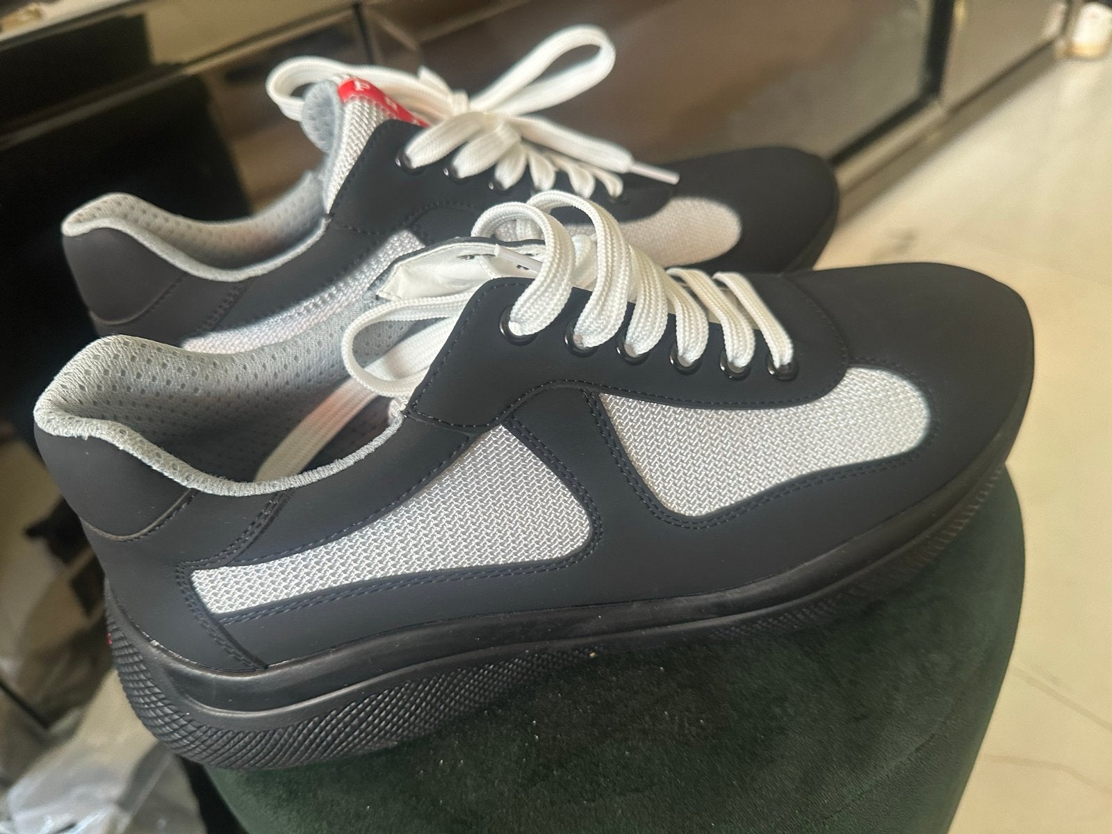 Prada America's Cup Sneakers Heren Maat 43 Nieuw, Kleding | Heren, Schoenen, Ophalen of Verzenden, Nieuw, Zwart, Sneakers of Gympen
