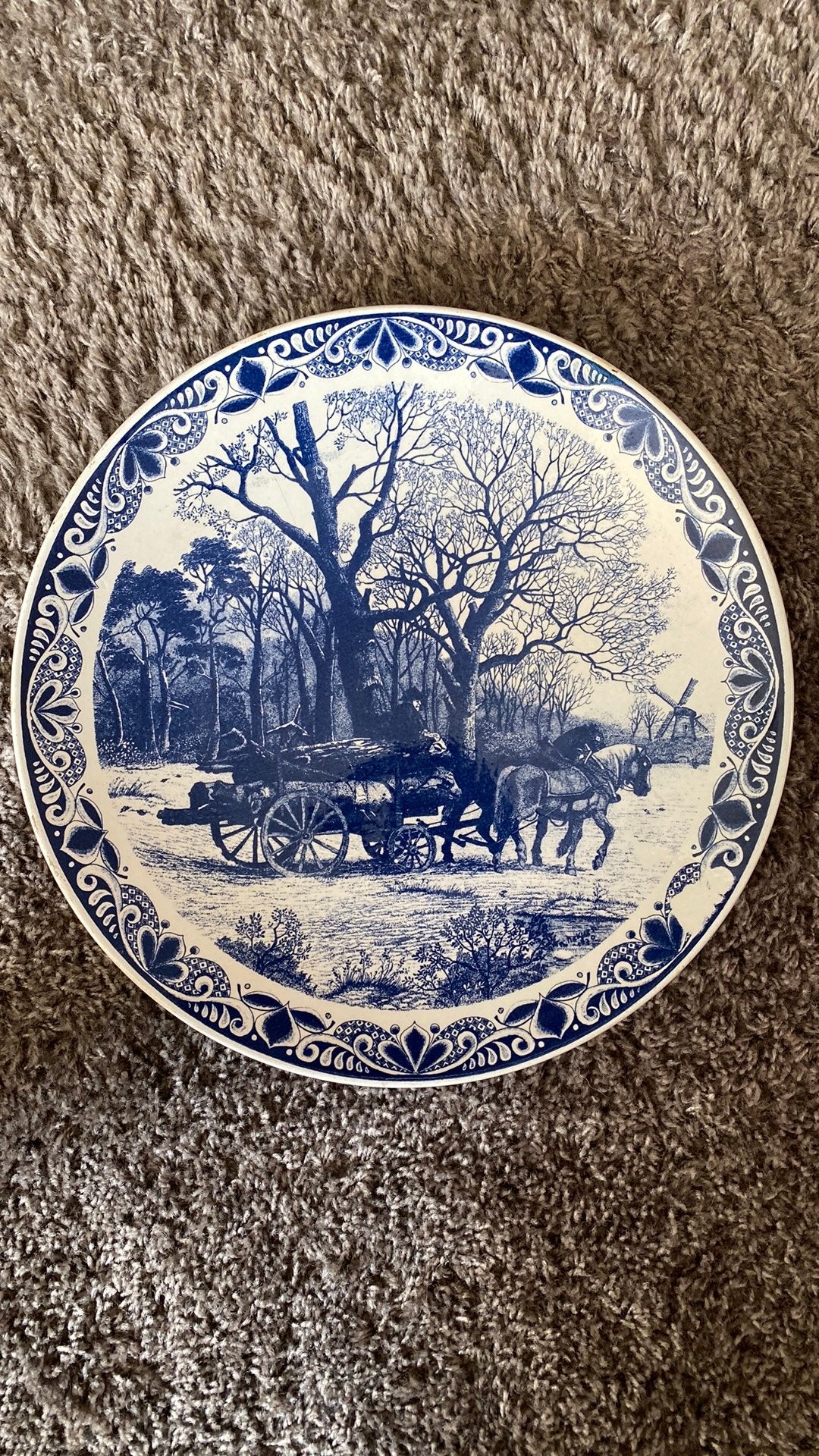 Delfts Blauw bord, Antiek en Kunst, Ophalen