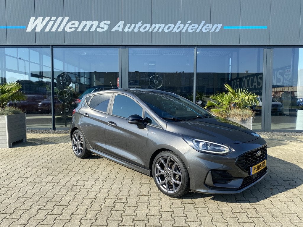 Ford Fiesta 1.0 EcoBoost Hybrid ST-Line App Connect, Stuur &, Voorwielaandrijving, Stof, Gebruikt, Met garantie (alle)