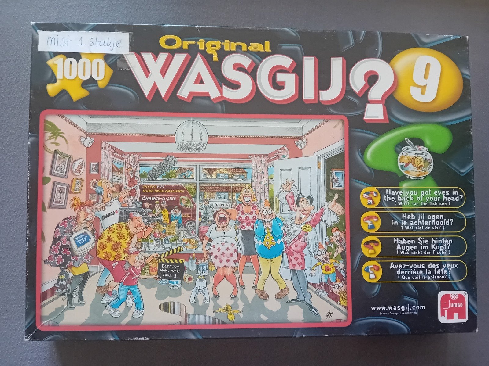 Wasgij puzzel nummer 9, mist 1 stukje, Ophalen, 500 t/m 1500 stukjes, Gebruikt, Legpuzzel