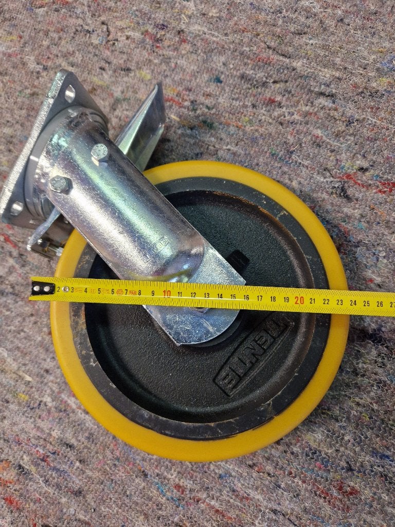 Tente Zwaarlast Zwenkwiel diameter 25 cm geremd (nieuw), Ophalen of Verzenden, Nieuw