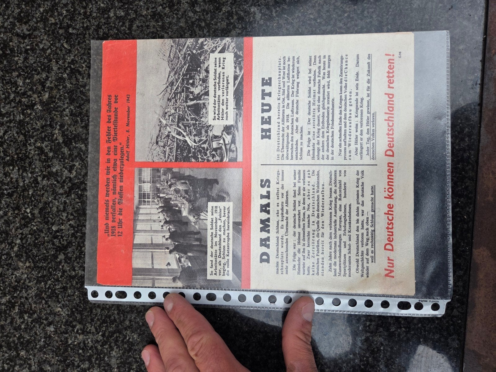 Origineel WO2 pamflet - Adolf Hitler propaganda, Verzamelen, Militaria | Algemeen, Ophalen of Verzenden