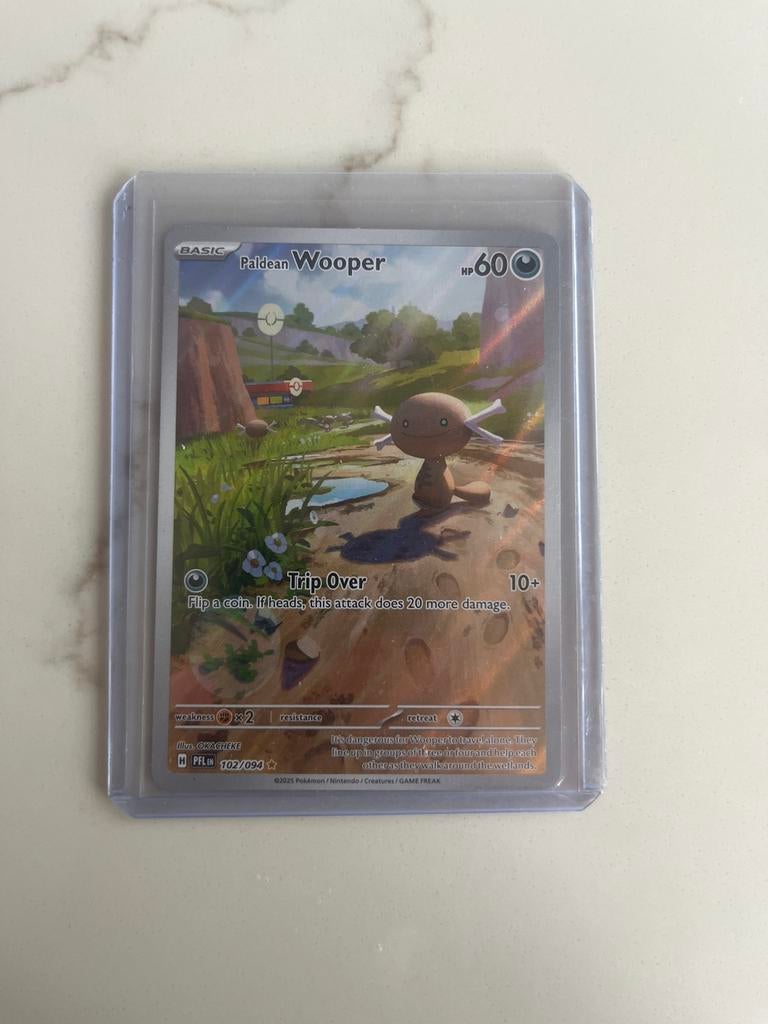 Paldean Wooper Pokémon kaart, Ophalen of Verzenden, Zo goed als nieuw, Losse kaart